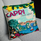 Capri, Island of the Sun (Printed Cushion)