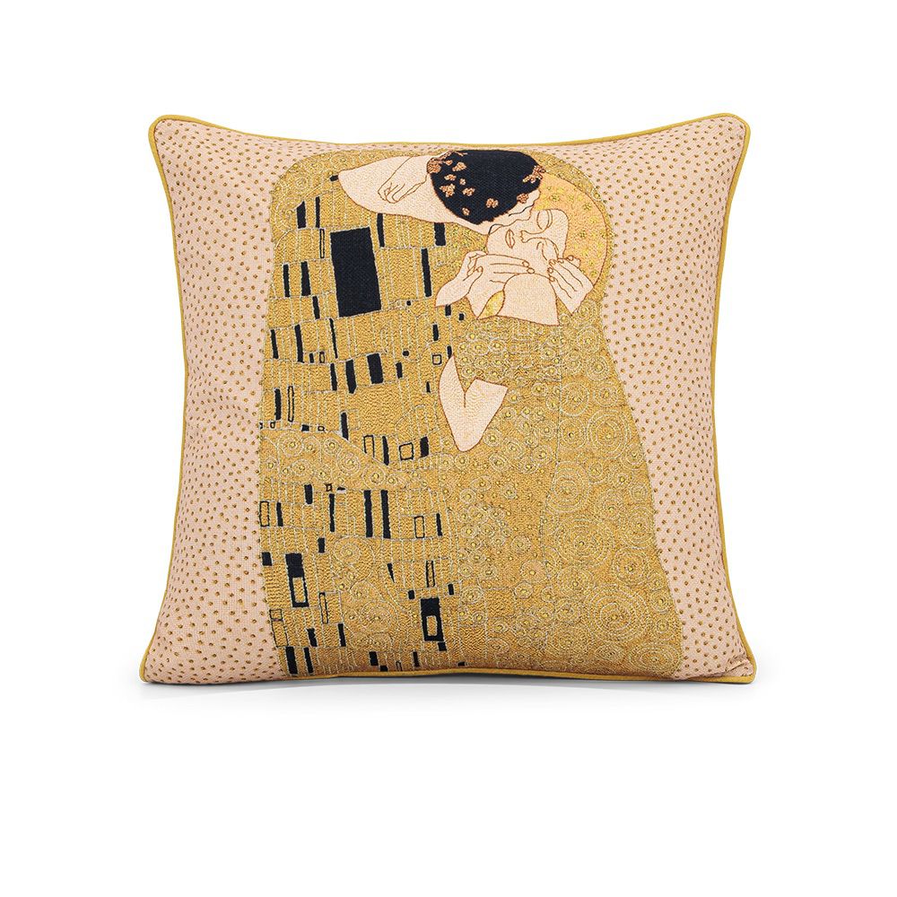The Kiss (Gold - Printed Cushion)