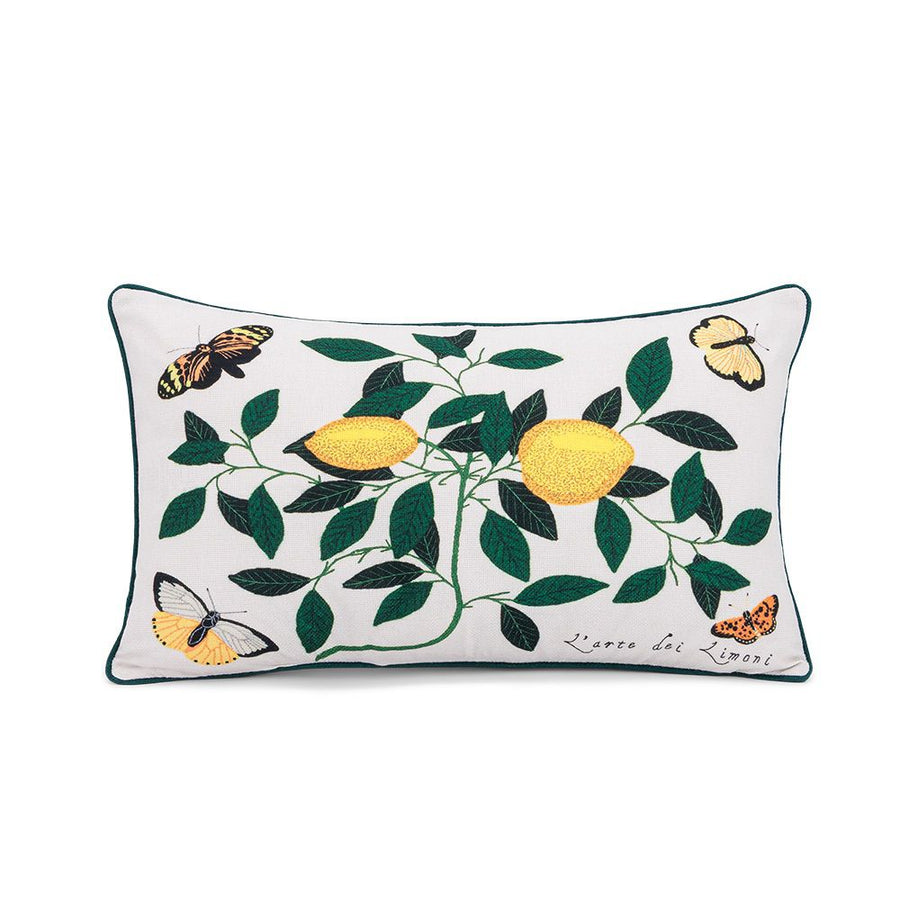 Lemons And Butterflies (Printed Cushion)