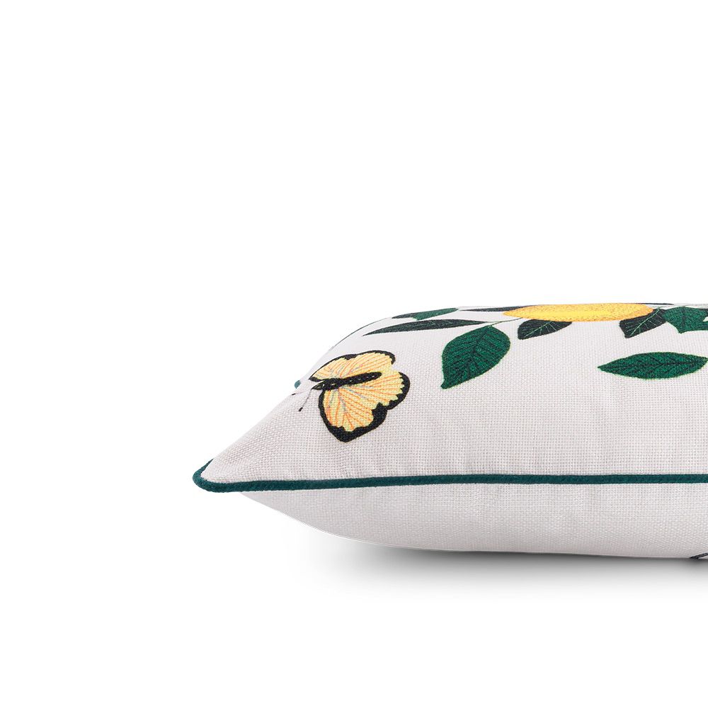 Lemons And Butterflies (Printed Cushion)