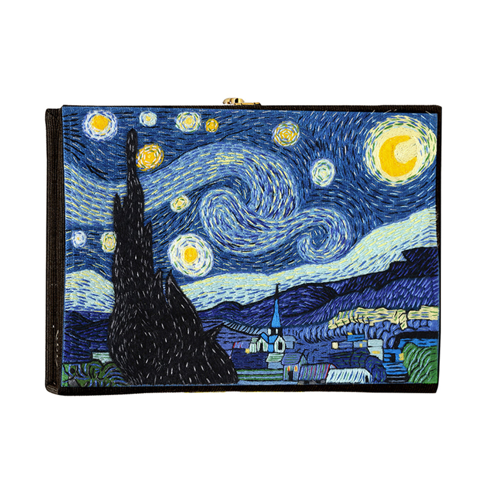 Van Gogh Black – Designer Clutch Bags