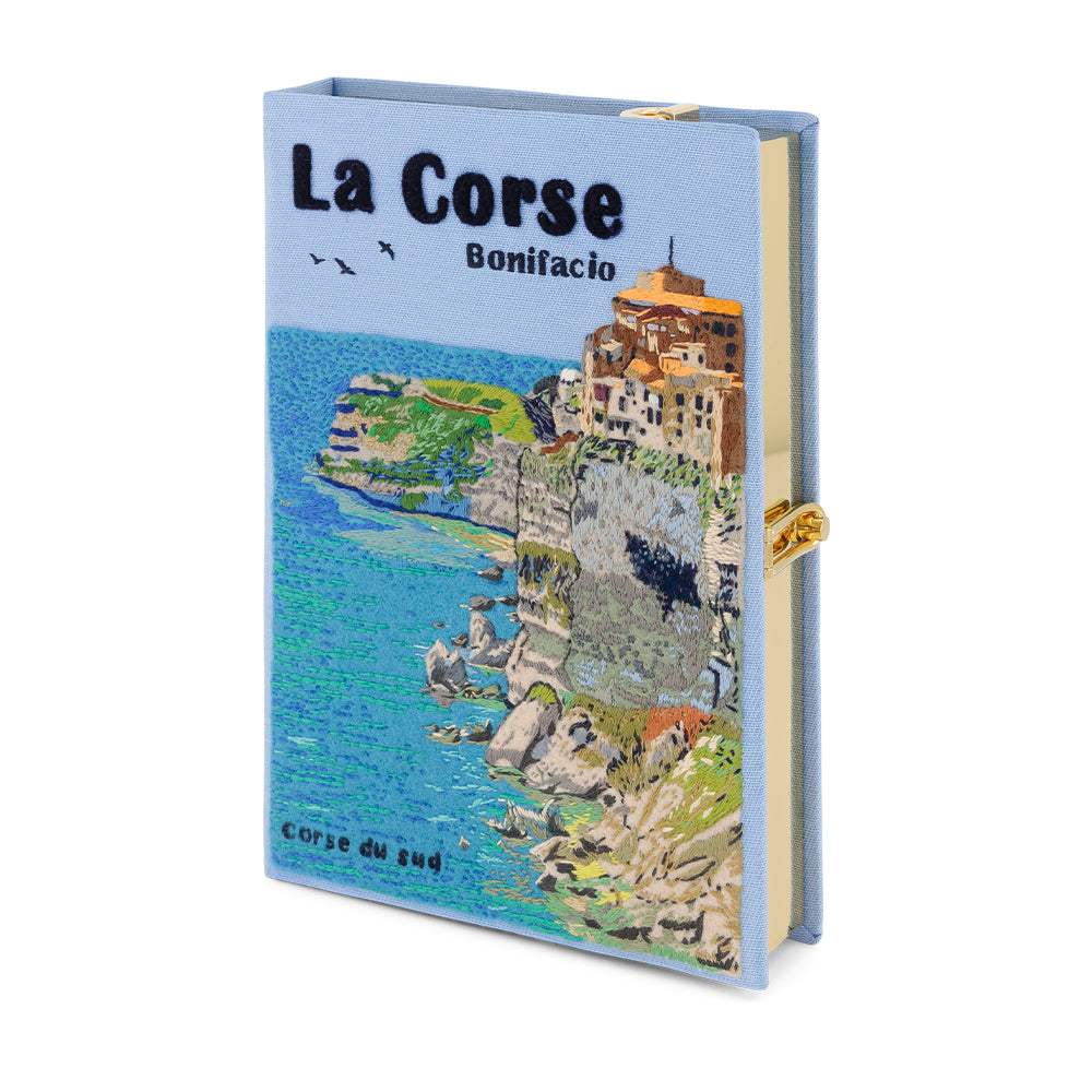 Affiche vintage de voyage en France Bonifacio Côte de Corse sur