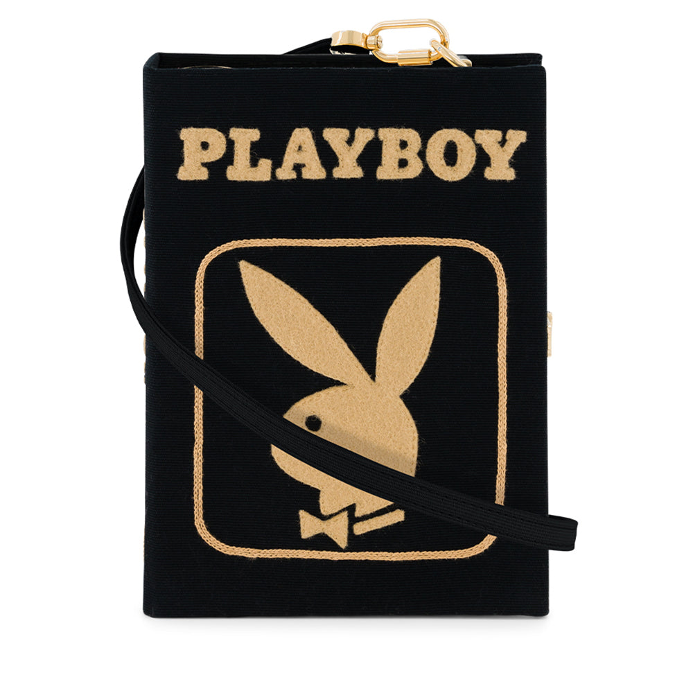 Playboy Black Strapped – Designer Clutch Bags